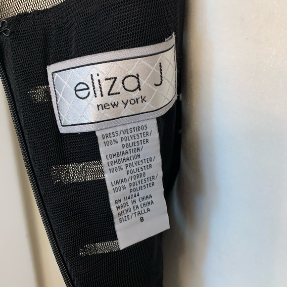 Eliza J Illusion Top Tiered Ruffle Dress 8 - Picture 5 of 7